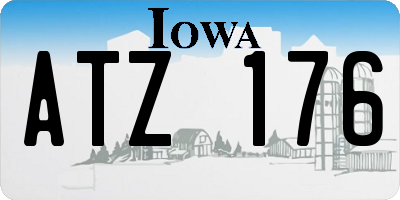 IA license plate ATZ176