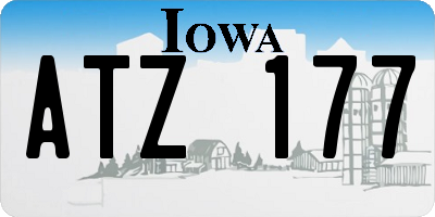 IA license plate ATZ177