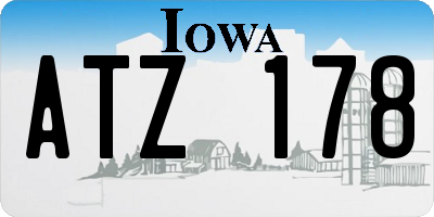 IA license plate ATZ178