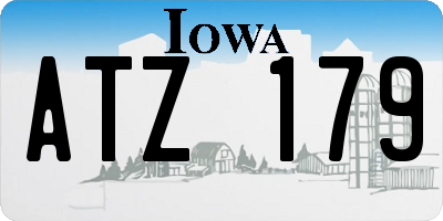 IA license plate ATZ179