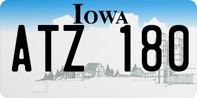 IA license plate ATZ180