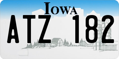 IA license plate ATZ182