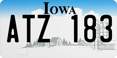 IA license plate ATZ183