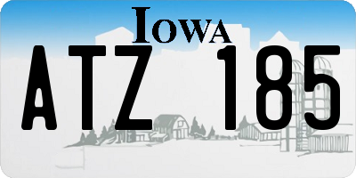 IA license plate ATZ185