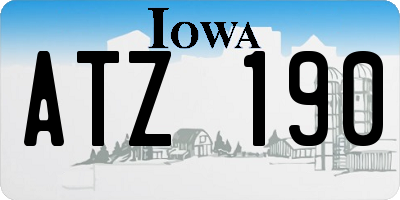 IA license plate ATZ190