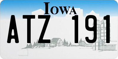 IA license plate ATZ191