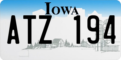 IA license plate ATZ194