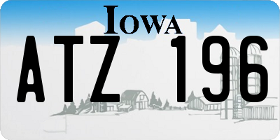 IA license plate ATZ196