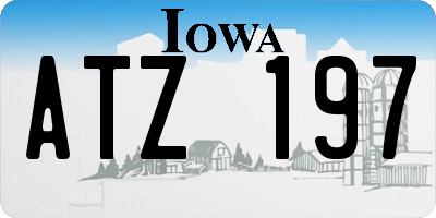 IA license plate ATZ197