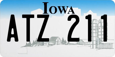 IA license plate ATZ211
