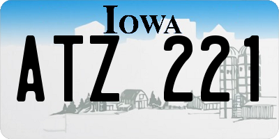 IA license plate ATZ221