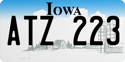 IA license plate ATZ223
