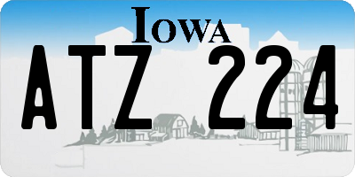 IA license plate ATZ224
