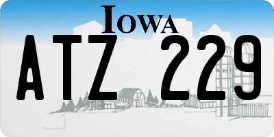 IA license plate ATZ229