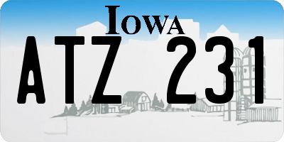 IA license plate ATZ231