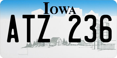IA license plate ATZ236