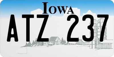 IA license plate ATZ237