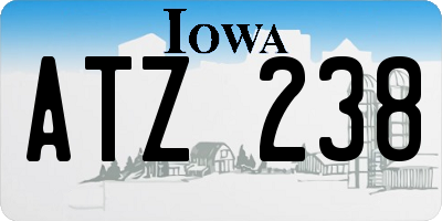 IA license plate ATZ238