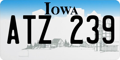IA license plate ATZ239
