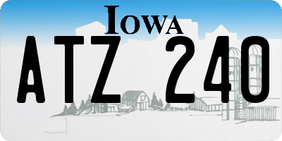 IA license plate ATZ240