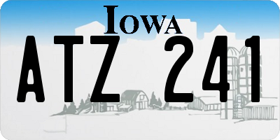 IA license plate ATZ241