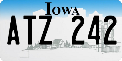 IA license plate ATZ242