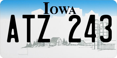 IA license plate ATZ243