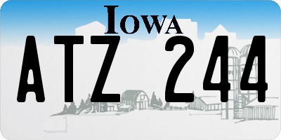 IA license plate ATZ244