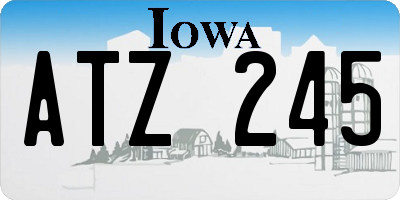 IA license plate ATZ245