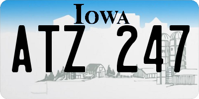 IA license plate ATZ247