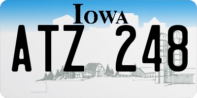IA license plate ATZ248
