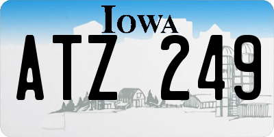 IA license plate ATZ249