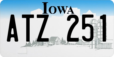 IA license plate ATZ251