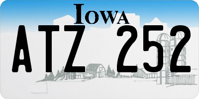 IA license plate ATZ252
