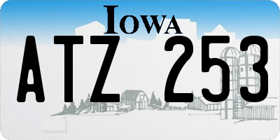 IA license plate ATZ253