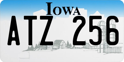 IA license plate ATZ256