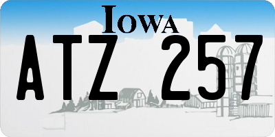 IA license plate ATZ257