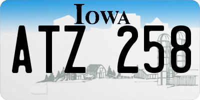 IA license plate ATZ258