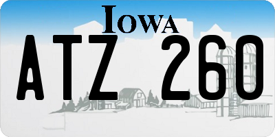 IA license plate ATZ260