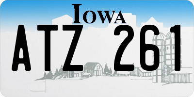 IA license plate ATZ261