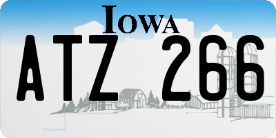 IA license plate ATZ266