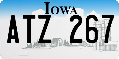 IA license plate ATZ267