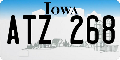 IA license plate ATZ268