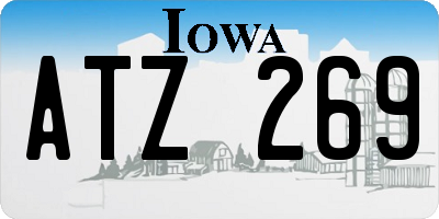 IA license plate ATZ269