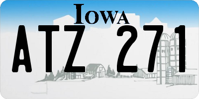 IA license plate ATZ271