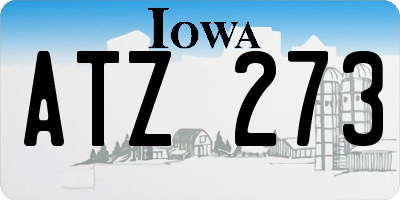 IA license plate ATZ273