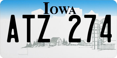 IA license plate ATZ274
