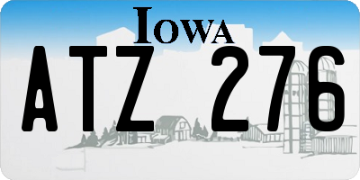 IA license plate ATZ276