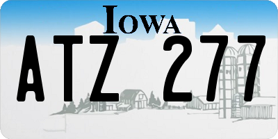 IA license plate ATZ277