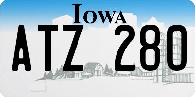 IA license plate ATZ280